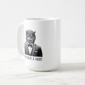 Eule-Tasse - "Ich gebe kein Hoot" Kaffeetasse (Vorderseite Links)