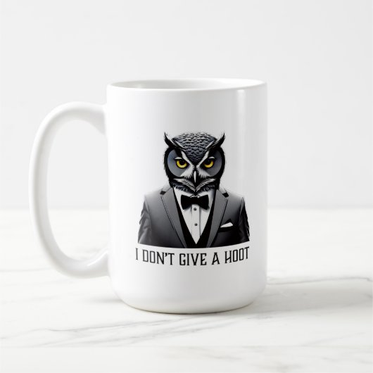 Eule-Tasse - "Ich gebe kein Hoot" Kaffeetasse (Links)