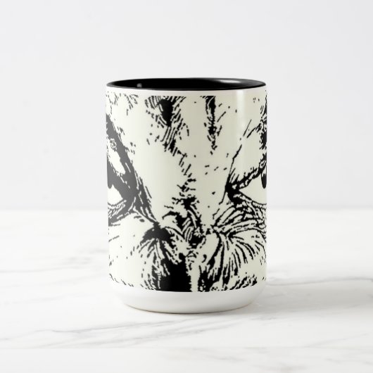 Eule-Tasse Zweifarbige Tasse (Mittel)