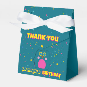 Eule Teal Lila Geschenk Geburtstag Geschenkschachtel