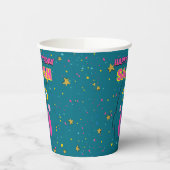 Eule Teal Lila Papierbecher Kinder Geburtstagsfeie (Links)