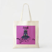 Eule Theme Lila Tote Bag Tragetasche (Vorne)