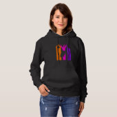 Eule Tier Regenbogen Blase Mit Silhouette Hoodie (Vorne ganz)