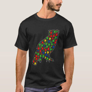 Eule Tiere Puzzle-Teile Autismus-Bewusstsein T-Shirt