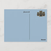 Eule - Uhu - Kauz Postkarte (Rückseite)
