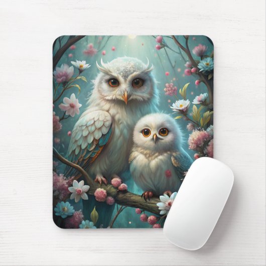 Eule und Baby Mousepad (Mit Mouse)