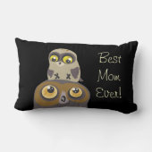 Eule und Baby~mutter's Day wurf pillow Lendenkissen (Rückseite)