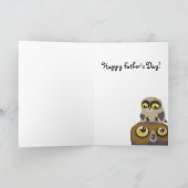 Eule und Baby-Vatertag-Karte Karte (Innenseite)