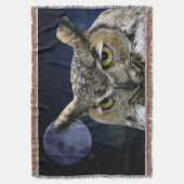 Eule und blauer Mond Decke (Vorderseite Vertikal)