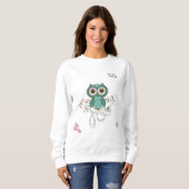 Eule und Blume Sweatshirt (Vorne ganz)