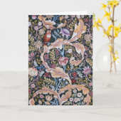 Eule und Blume, William Morris Card Karte (Gelbe Blume)