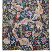 Eule und Blume, William Morris Duschvorhang (Vorderseite)