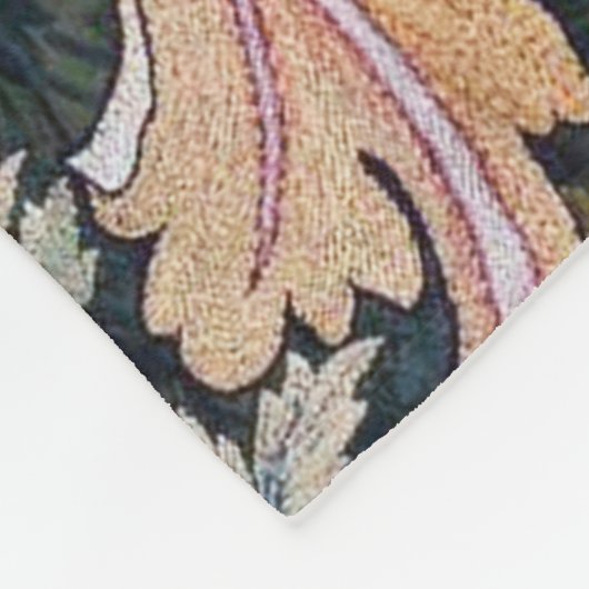 Eule und Blume, William Morris Fleecedecke (Ecke)