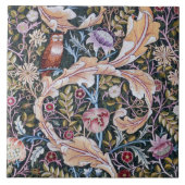 Eule und Blume, William Morris Fliese (Vorderseite)