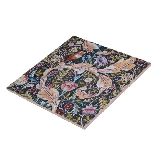 Eule und Blume, William Morris Fliese (Seite)