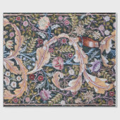 Eule und Blume, William Morris Geschenkpapier (Flach)