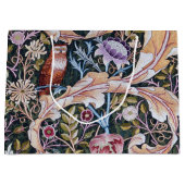 Eule und Blume, William Morris große Geschenktasch Geschenktüte (Vorderseite)