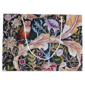 Eule und Blume, William Morris große Geschenktasch Geschenktüte (Rückseite)