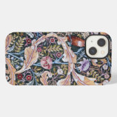Eule und Blume, William Morris iPhone Hülle (Rückseite (Horizontal))