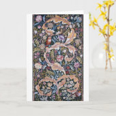 Eule und Blume, William Morris Karte (Gelbe Blume)