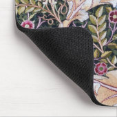Eule und Blume, William Morris Mousepad (Ecke)