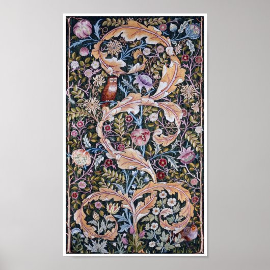 Eule und Blume, William Morris Poster (Vorne)