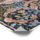 Eule und Blume, William Morris Poster (Ecke)
