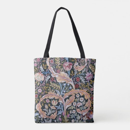 Eule und Blume, William Morris Tasche (Rückseite)