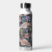 Eule und Blumen, William Morris Trinkflasche (Links)