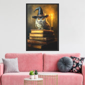 Eule und Bücher Leinwanddruck (Insitu (Wohnzimmer))