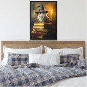 Eule und Bücher Leinwanddruck (Insitu (Schlafzimmer))