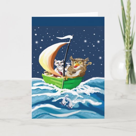 Eule und die Muschykatze gingen aufs Meer Karte (Vorderseite)