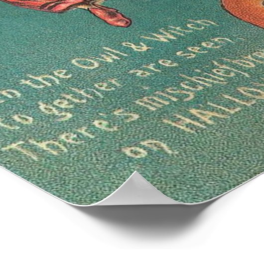 Eule und Hexe Poster (Ecke)