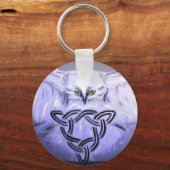 Eule und keltische Knoten Schlüsselanhänger (Vorderseite)