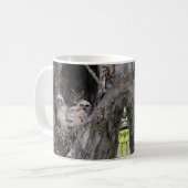 Eule und Kuchen Kaffeetasse (Vorderseite Links)