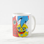 Eule und Mond Kaffeetasse (VorderseiteRechts)