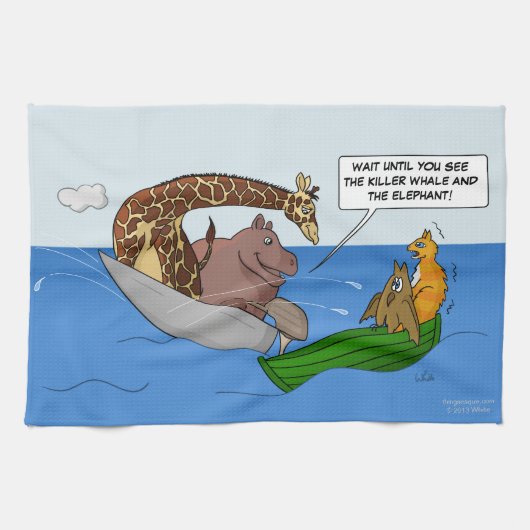 Eule und Pussycat und andere Geschirrtuch (Horizontal)