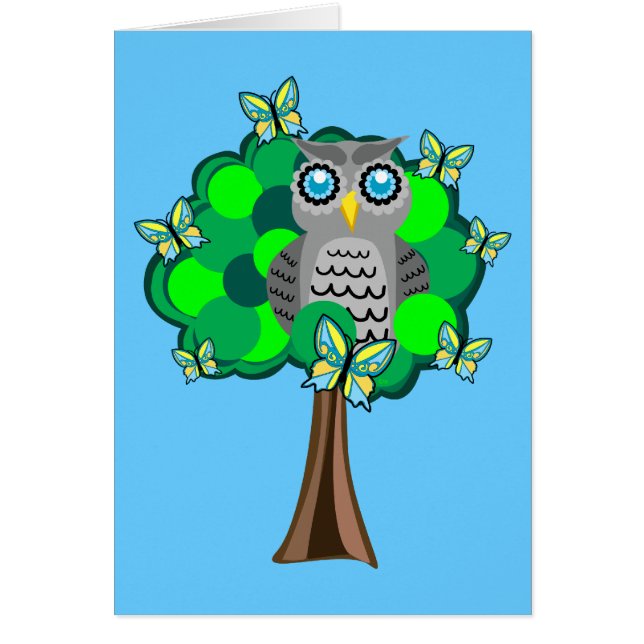 Eule und Schmetterlinge (Vorne)