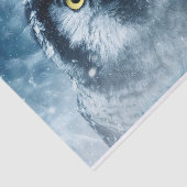 Eule und Winterschneenacht Seidenpapier (Ausschnitt)