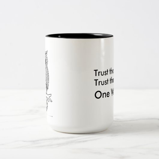 EULE Vertrauen das Universum. Vertrauen Sie der Zweifarbige Tasse (Mittel)