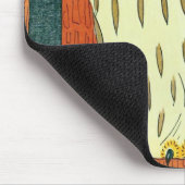 "Eule" Vintage-Illustration Mousepad (Ecke)