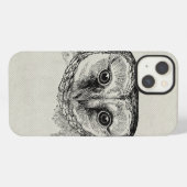 Eule Vintage iPhone Hülle (Rückseite (Horizontal))