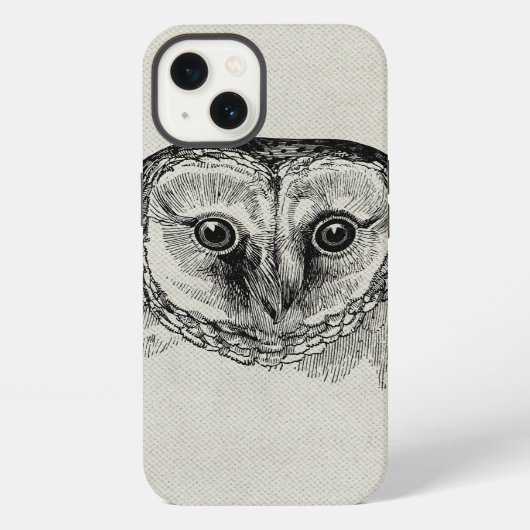 Eule Vintage iPhone Hülle (Rückseite)
