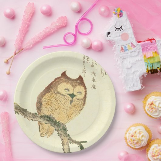 Eule | Vintage japanische Teller für Feinkunstpapi (Party)
