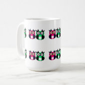 Eule, Vogel, Cartoon Eule Kaffeetasse (Vorderseite Links)