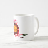 Eule, Vogelgrippe, Tasse der Blumenart (VorderseiteRechts)