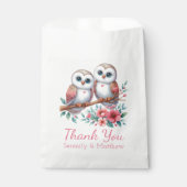 Eule Wald Boho Rustikale Landhochzeit Danke Geschenktütchen (Vorderseite)
