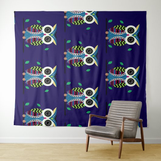 Eule Wandteppich (Beispiel (Horizontal))