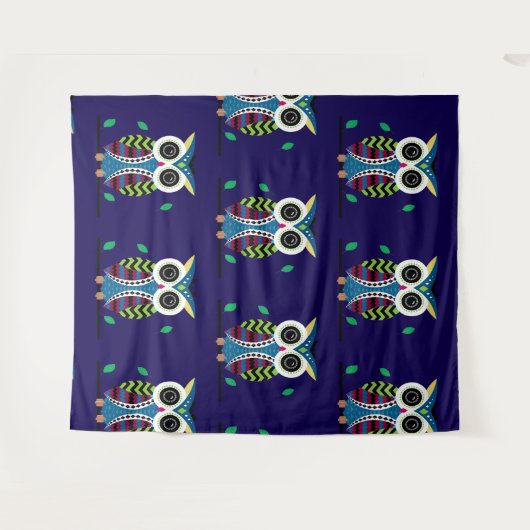 Eule Wandteppich (Vorderseite (Horizontal))