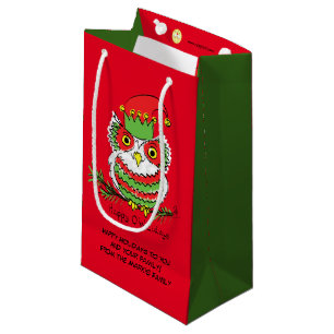 Eule Weihnachten Süß Lustige Feiertage Kleine Geschenktüte